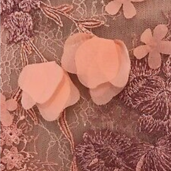 Marchesa Norte Pink 3D flower gown size 16 - Picture 3 of 7